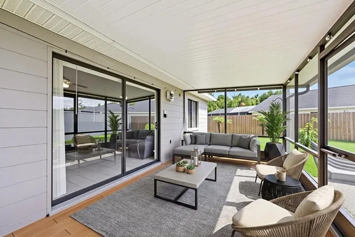 Virtual staged outdoor living