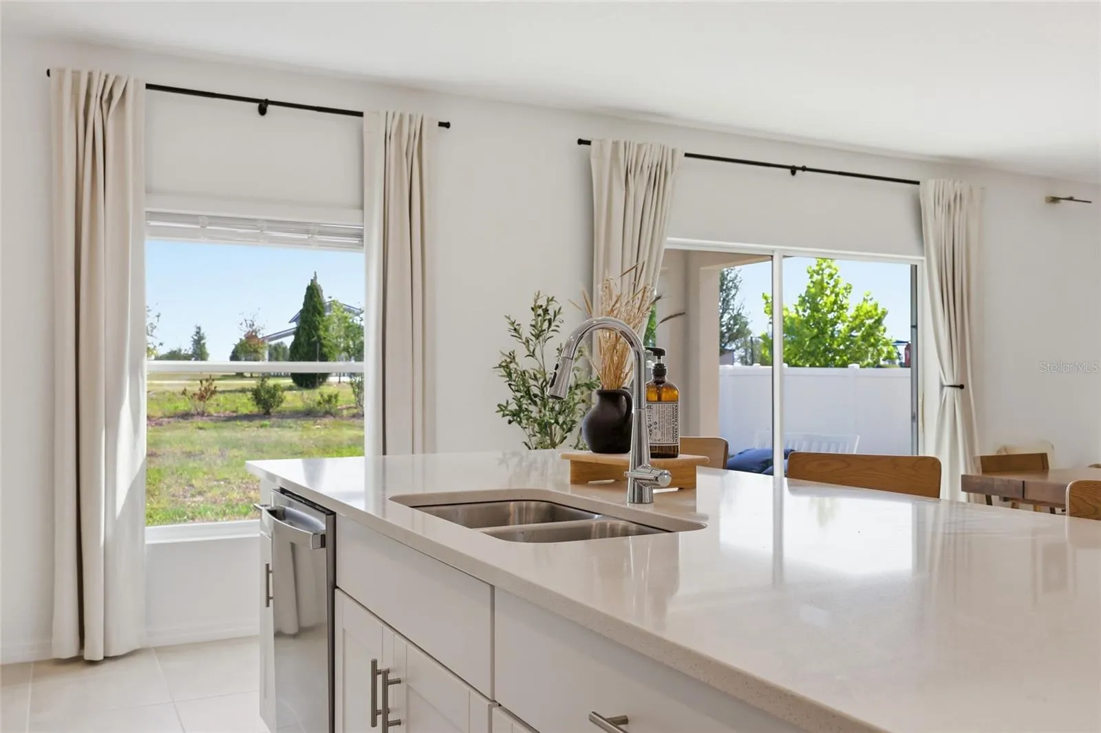 Impressive Kitchen Island with View