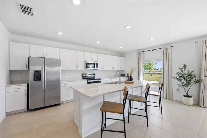 Expansive Countertops and Cabinets