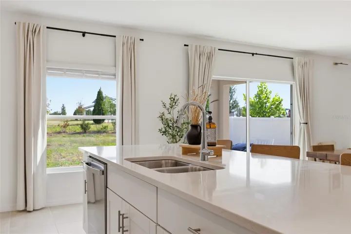 Impressive Kitchen Island with View