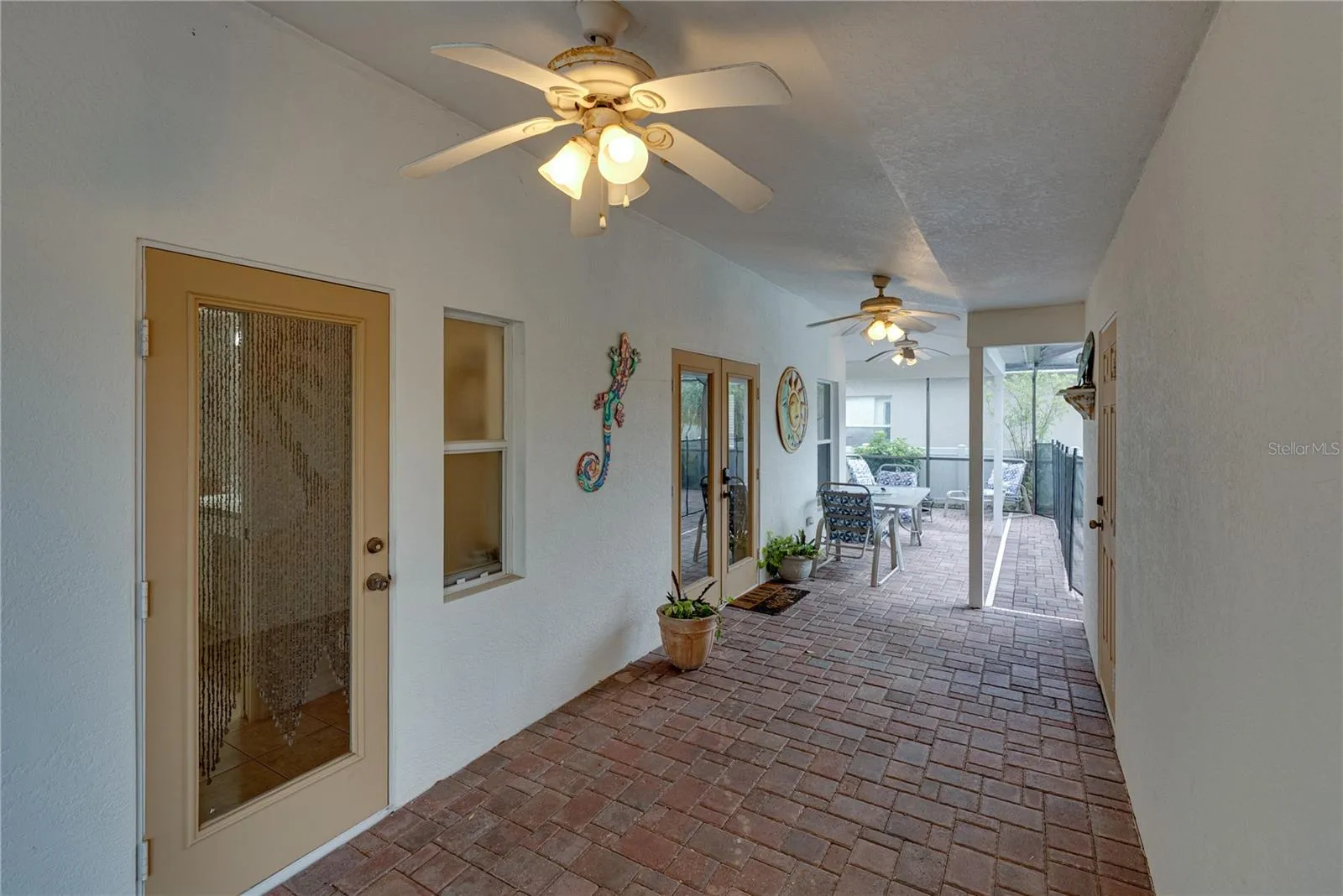 Breezeway between home and detached garage
