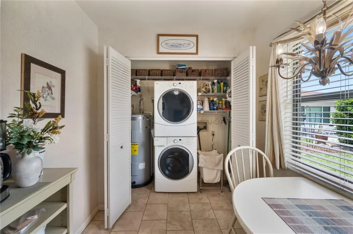 Laundry closet in the kitchen