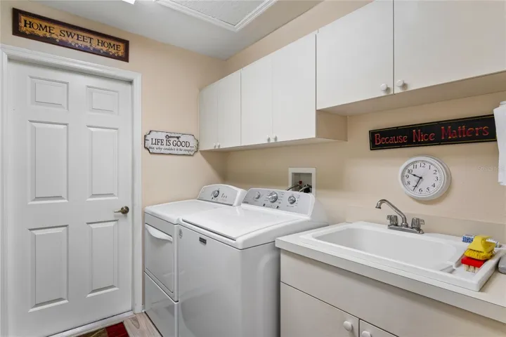 Inside laundry room