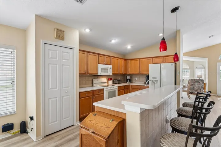 Pantry and island