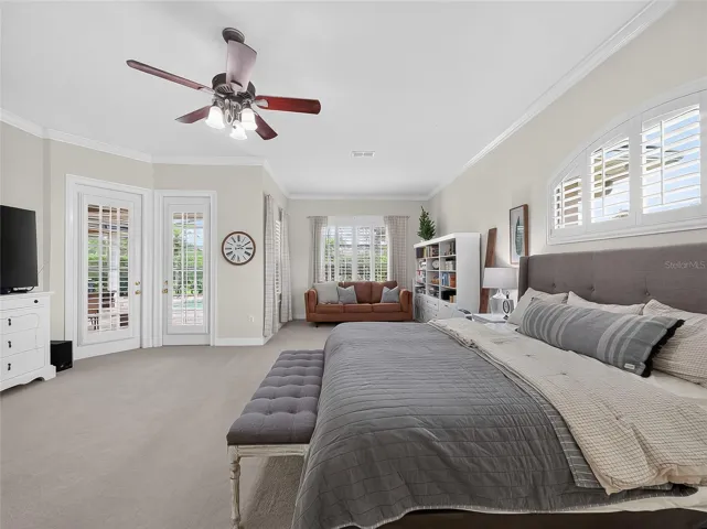 Primary bedroom with sitting area