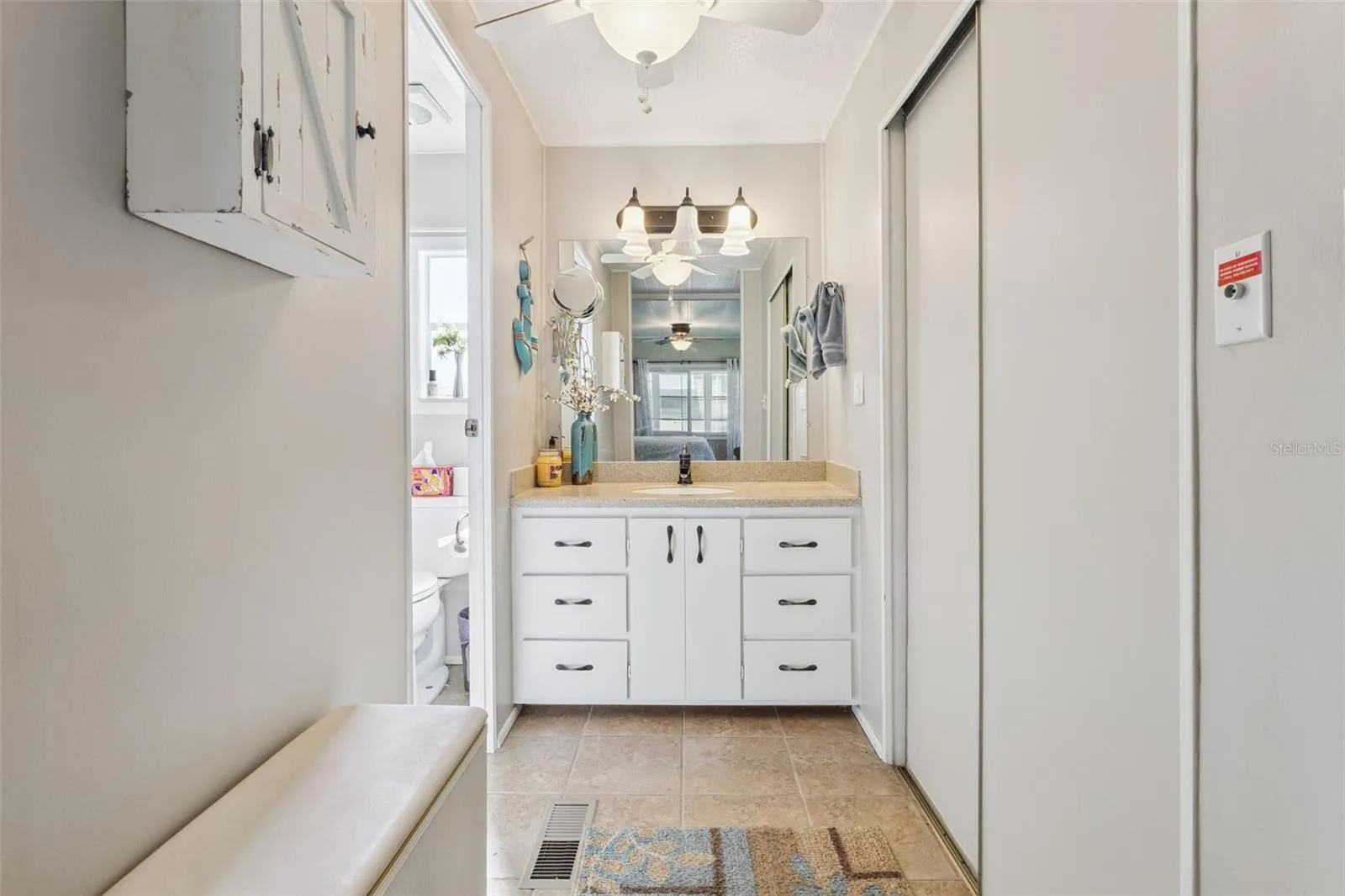 Primary bath and walk-in closet