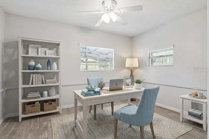 Virtually Staged Home office / Living Room