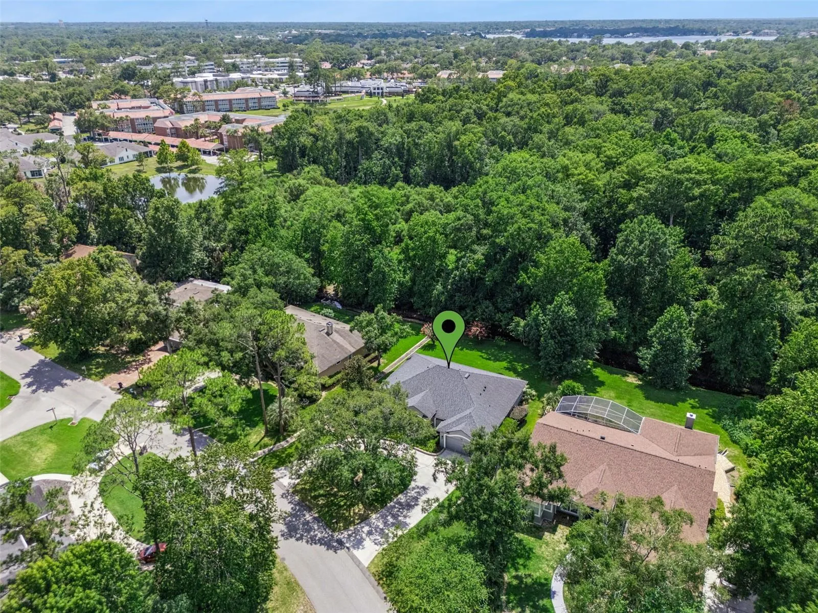 Surrounded by mature trees