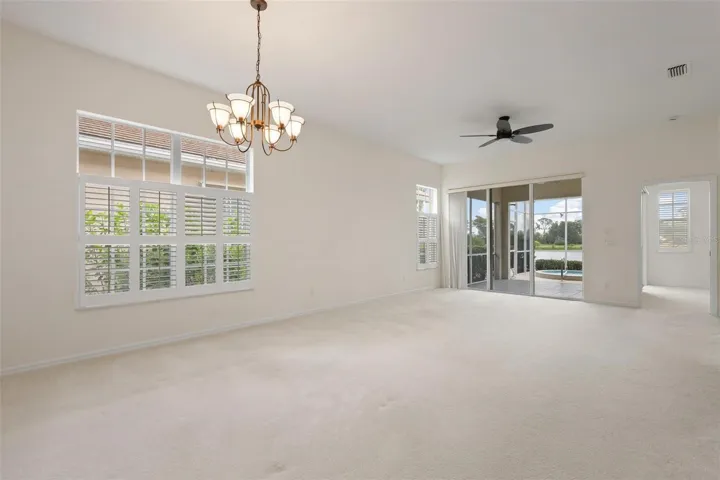 Dining room, living room
