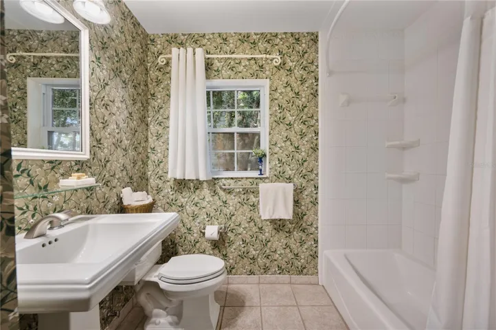 Totally remodeled 2nd bathroom tub with shower