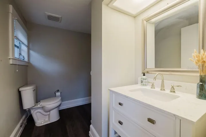 Downstairs half bathroom.