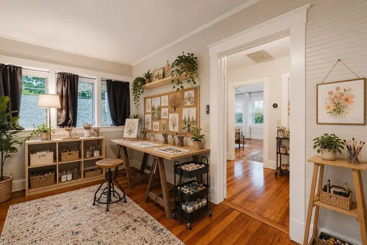 Virtually staged. Bedroom 3 perfect as art or hobby studio, office, bedroom or media room.