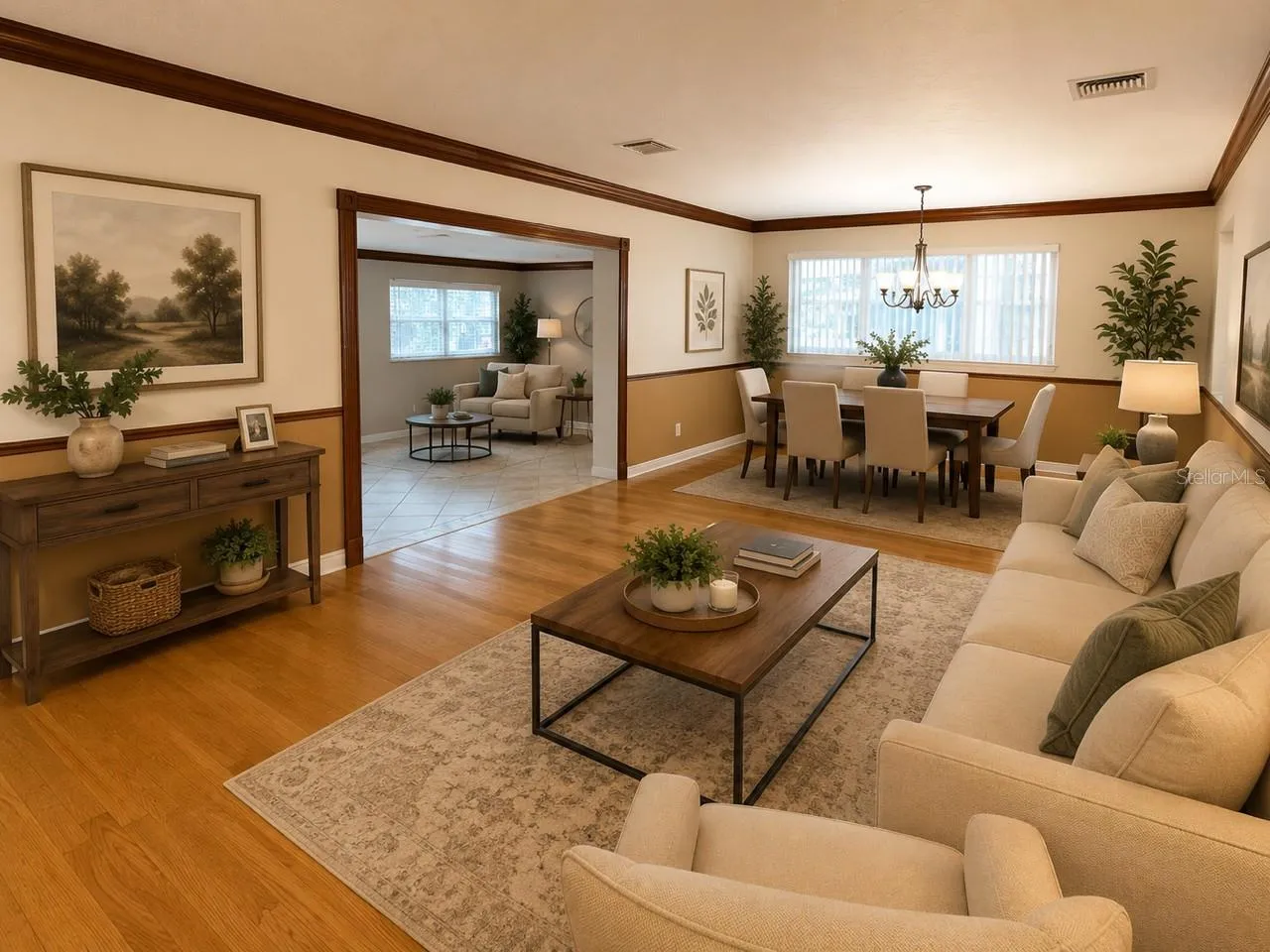 Living room and Dinning room