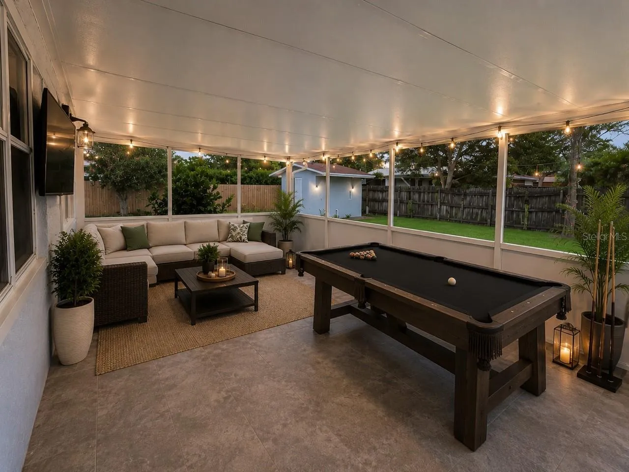 Back yard porch