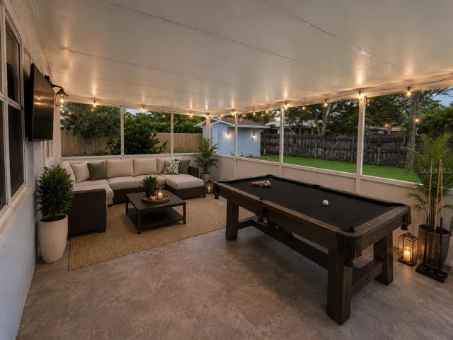 Back yard porch