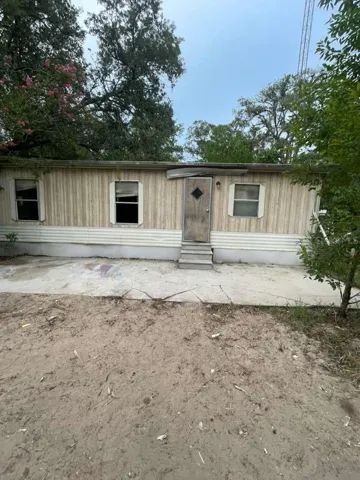 Front of mobile home