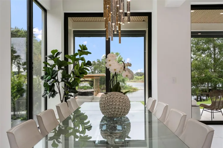 DINING ROOM WITH LAKE VIEW
