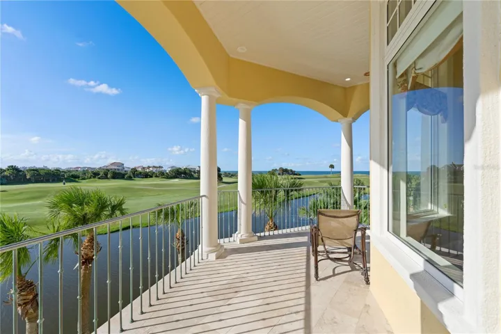 Expansive wraparound balconies and terraces follow the architecture of the home, allowing outdoor living to unfold seamlessly from breathtaking Atlantic sunrises to tranquil lake vistas and spectacular evenings overlooking the championship fairways.