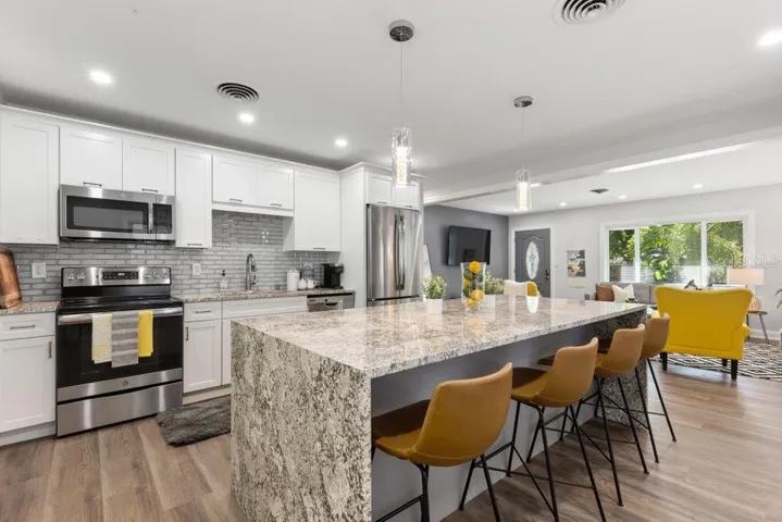 Beautiful Waterfall Granite Countertops