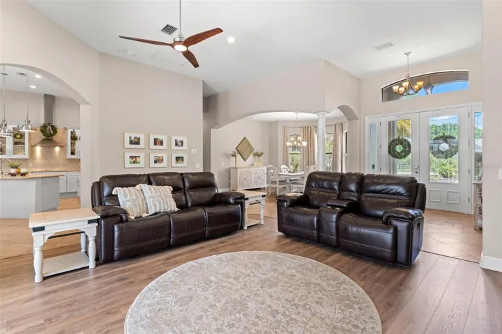 Formal Living Room with High Ceilings