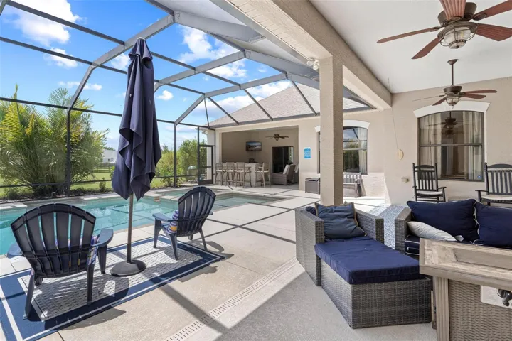 Covered Lanai with Screen Pool Enclosure