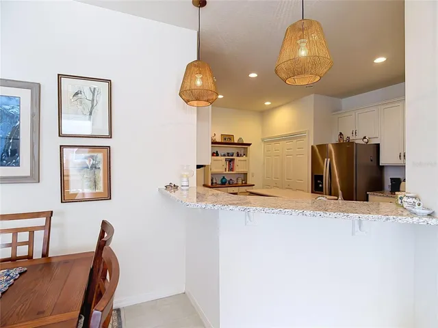Breakfast Bar with Pendant Lights