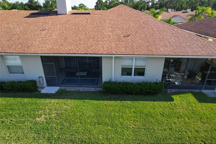 Aerial Rear View of Home