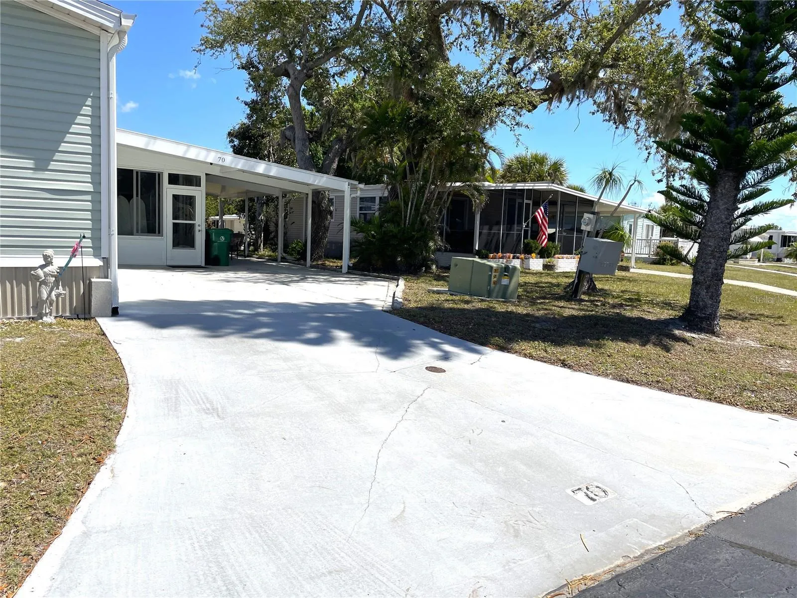 Long Driveway and Carport