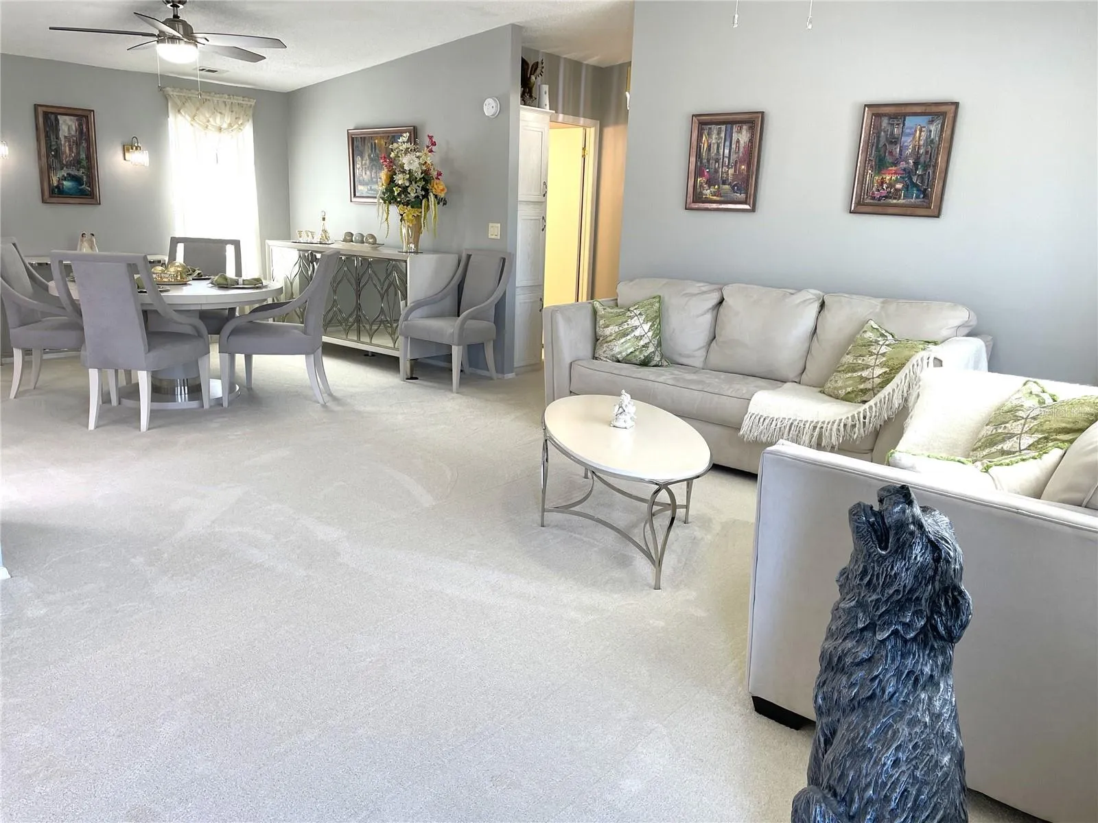 Entering the main living area of the home from the front door