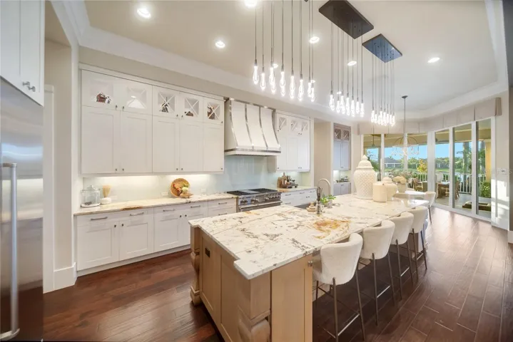 Expansive Kitchen Island and Breakfast Bar