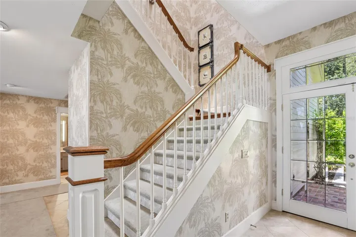 Staircase to primary suite