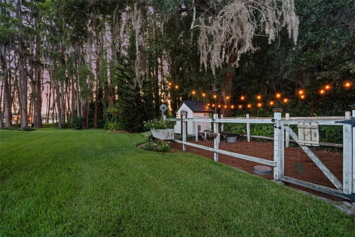 Carport chicken coupe and woodshed