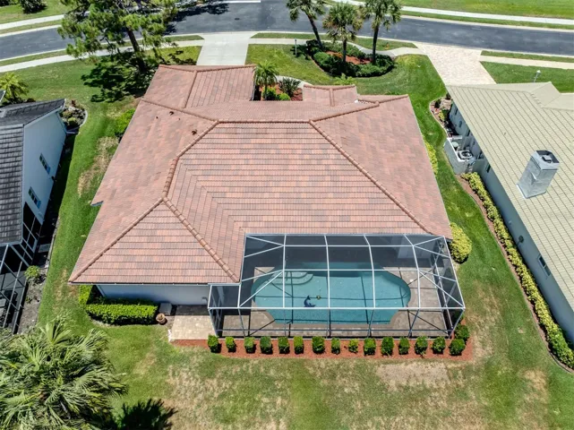 Aerial views allow you to see how beautiful and private this home is!