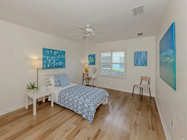 The third bedroom is large and near the second full bath making this space perfect for guests or a blended family.