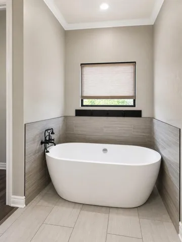 Master Bathroom Tub “virtually staged”
