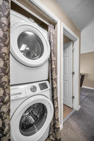 Washer &amp; dryer just off kitchen
