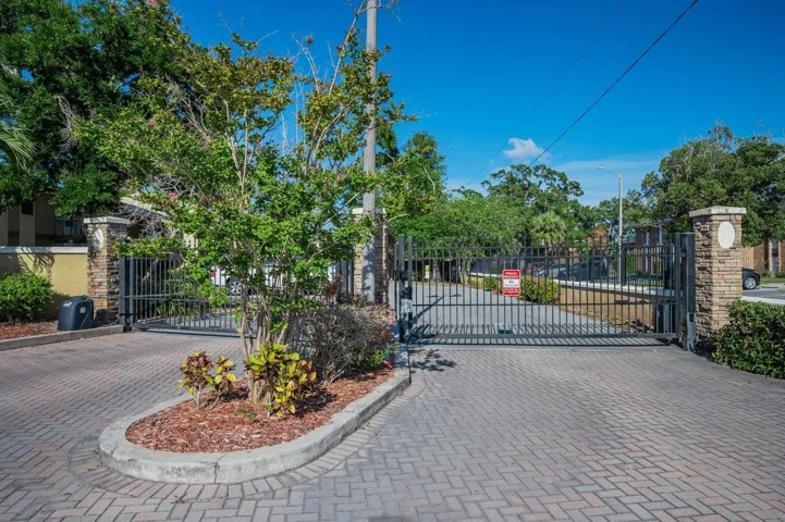 North gated entrance