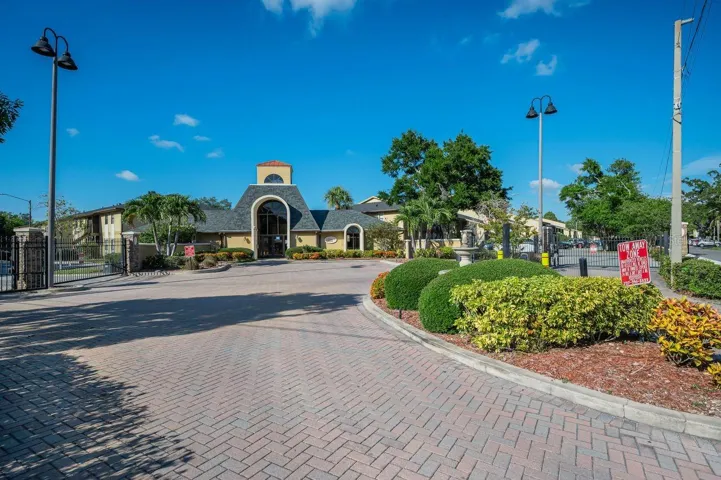 North gated entrance
