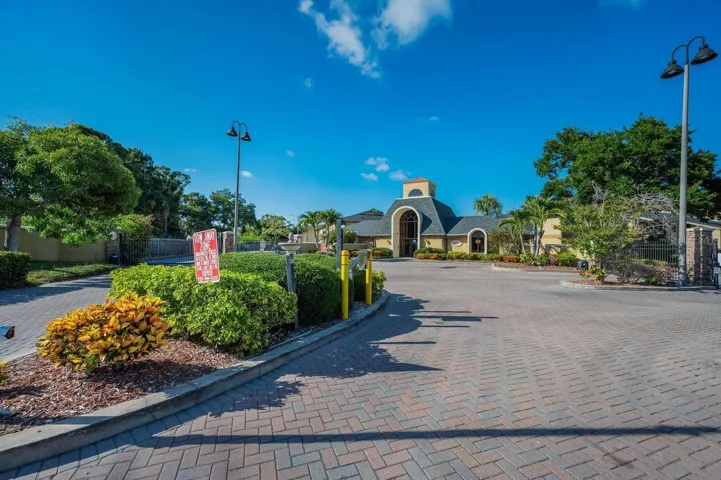 North gated entrance