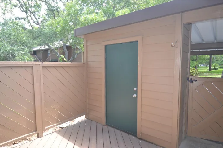 door to storage closet