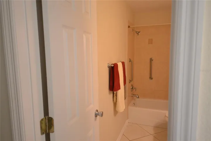 Primary bathroom with step in shower