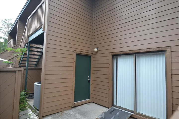 Private patio out front