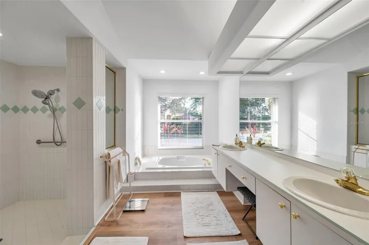 Master bathroom with daytub and separate shower