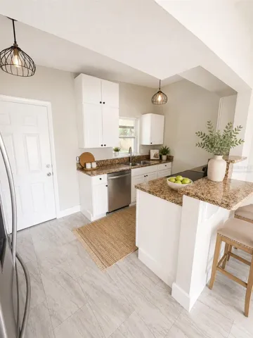 Virtually staged kitchen