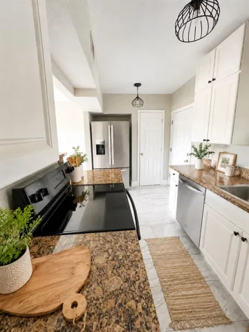 Virtually staged kitchen