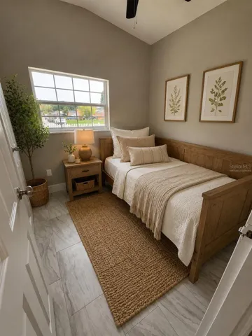 Virtually staged bedroom 3
