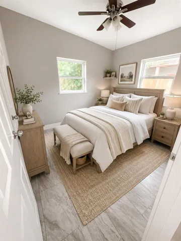 Virtually staged bedroom 2