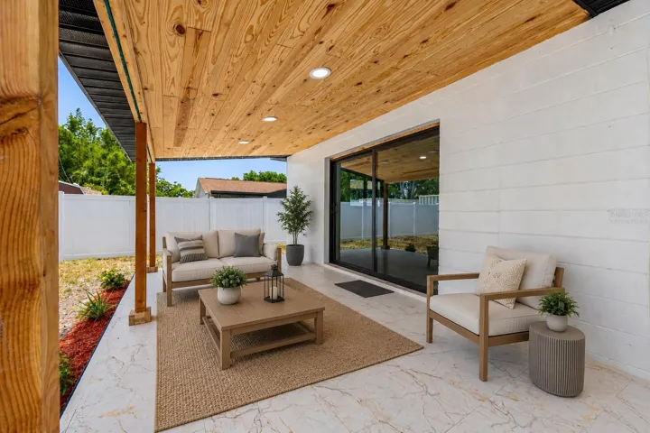 Back Porch Virtually Staged