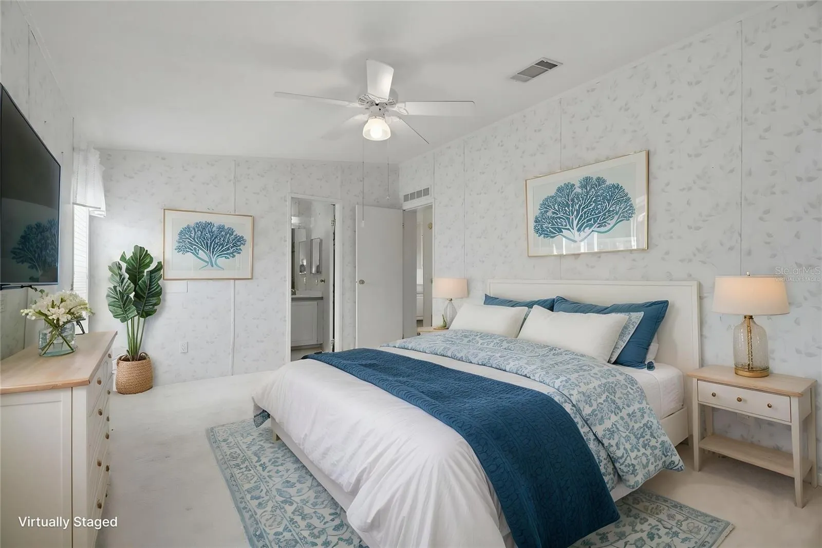 Primary bedroom-virtually staged
