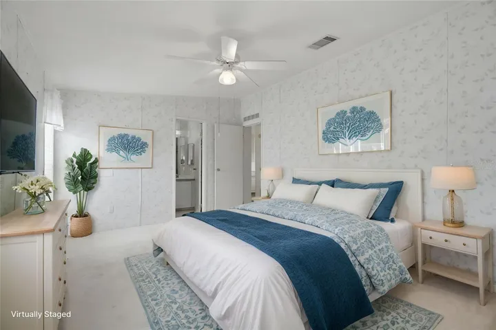 Primary bedroom-virtually staged